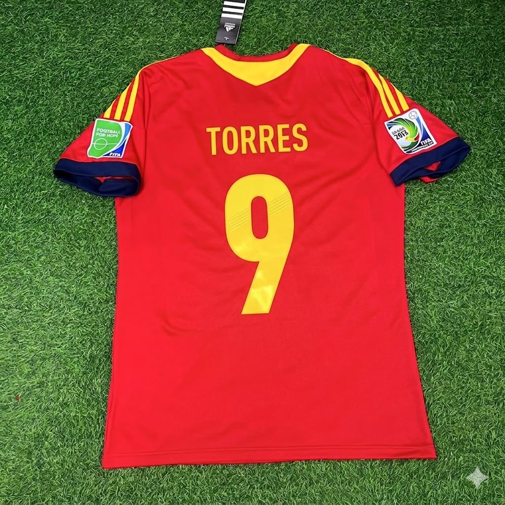 Fernando Torres Spain 2013 Confederations Cup Retro Football Jersey