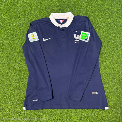 France World Cup 2014 Mathieu Valbuena #8 Long Sleeve Football Jersey