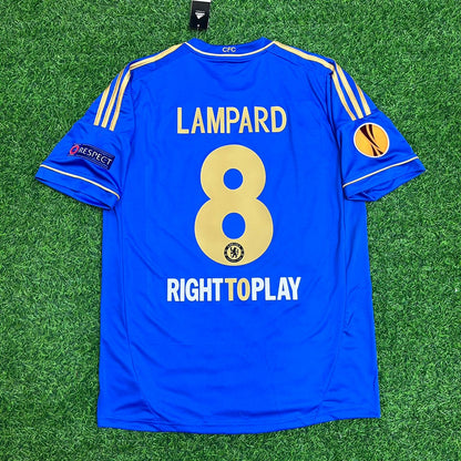 Frank Lampard Chelsea 2013 Final Blue Retro Kit Football Jersey