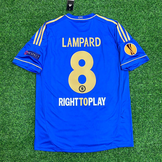 Frank Lampard Chelsea 2013 Final Blue Retro Kit Football Jersey