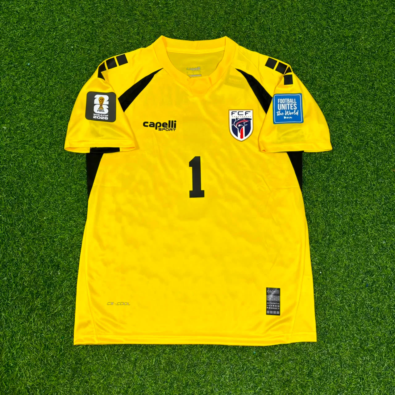 Maillot de football jaune Vozinha gardien Cap-Vert Coupe du Monde 2026