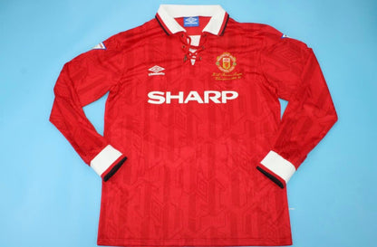 Manchester United 1992-1993 David Beckham Retro Long Sleeve Football Jersey