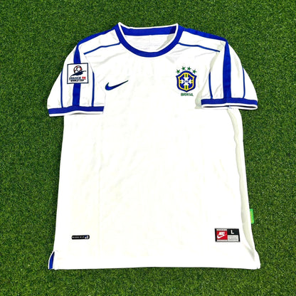 Brazil World Cup 1998 Giovane Élber #9 Retro Football Jersey
