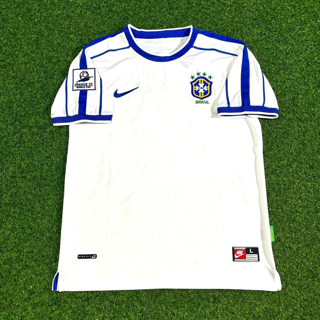 Brazil World Cup 1998 Ze Roberto #16 Retro Football Jersey
