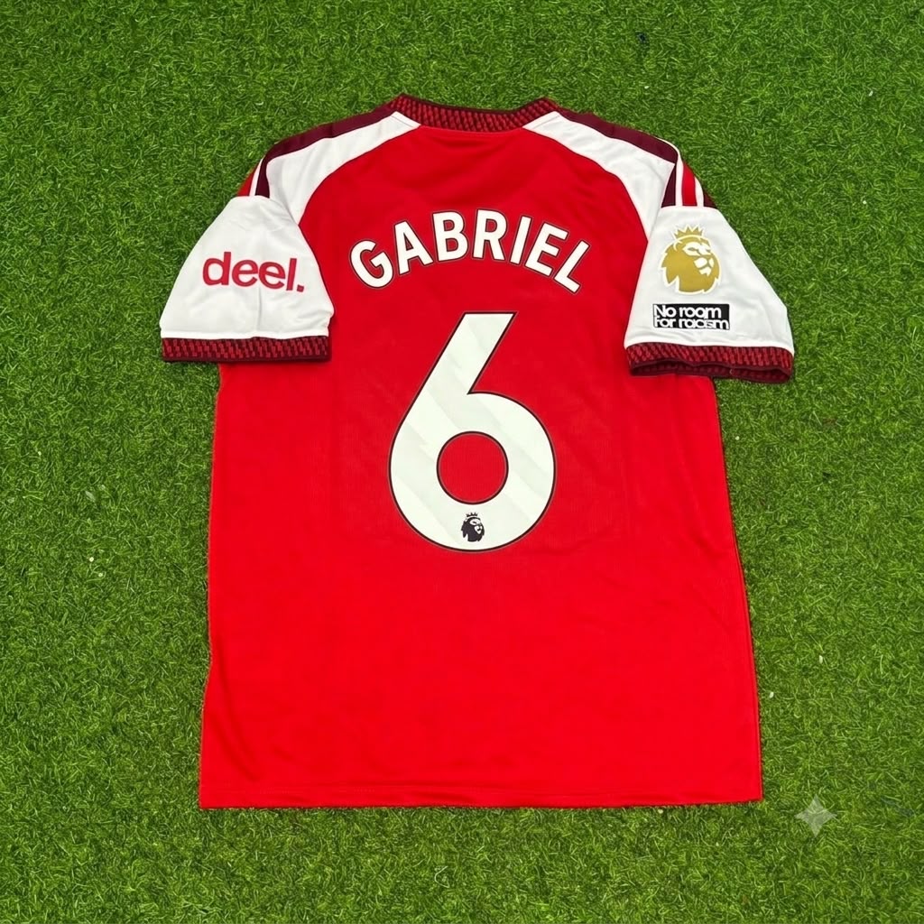 Gabriel Magalhães Arsenal Home 2027 Football Jersey Kit Soccer