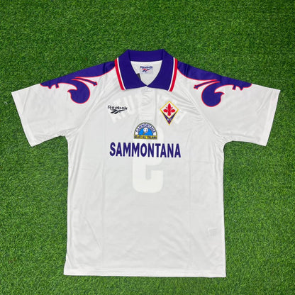 Gabriel Batistuta Fiorentina 1995-1996 White Retro Football Jersey Kit