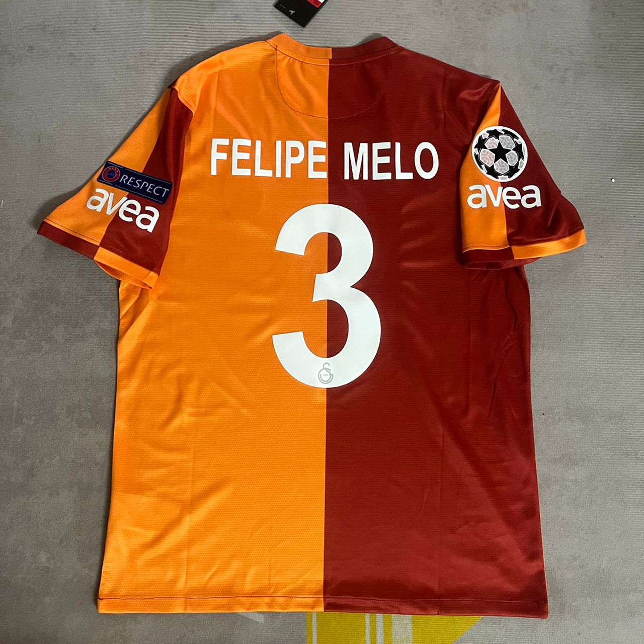 Felipe Melo 3 Galatasaray Retro 2013-2014 Formasi Home Jersey Trikot Maillot