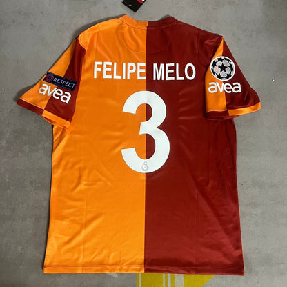 Felipe Melo 3 Galatasaray Retro 2013-2014 Formasi Home Football Jersey