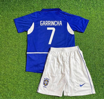 Brazil Garrincha Away Kids Football Jersey