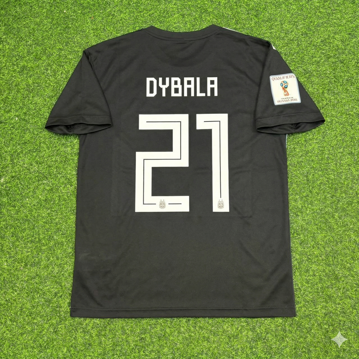 Argentina World Cup 2018 Paulo Dybala Black Retro Football Jersey