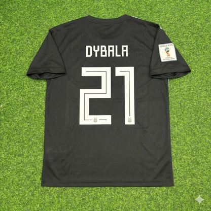 Argentina World Cup 2018 Paulo Dybala Black Retro Football Jersey