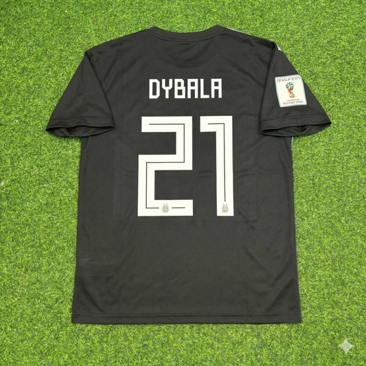 Argentina World Cup 2018 Paulo Dybala Black Retro Football Jersey