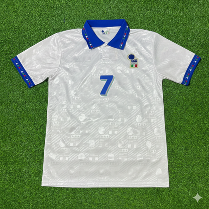 Italy World Cup 1994 Roberto Donadoni White Retro Football Jersey Kit