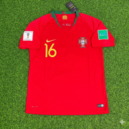 Portugal World Cup 2018 Bruno Fernandes Red Retro Football Jersey