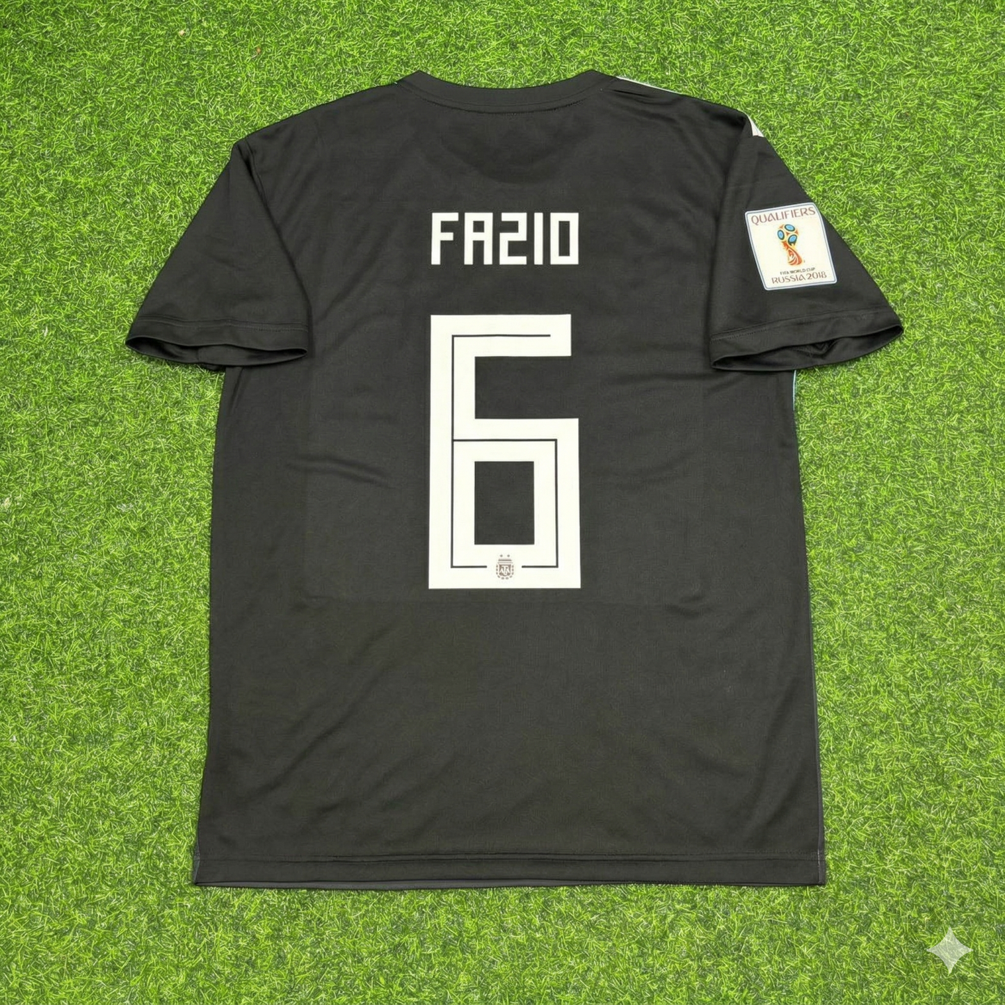 Argentina World Cup 2018 Federico Fazio Black Retro Football Jersey