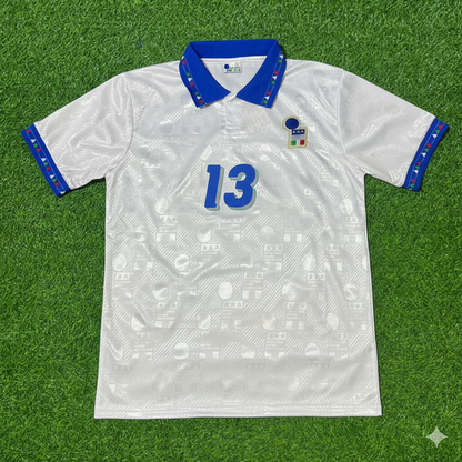 Italy World Cup 1994 Antonio Benarrivo White Retro Football Jersey Kit