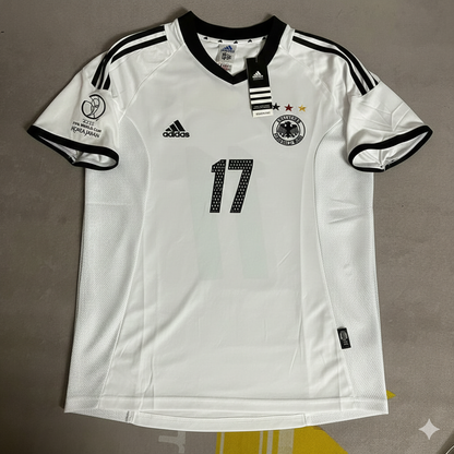 Germany World Cup 2002 Marco Bode Deutschland Japan Korea White Retro Football Jersey