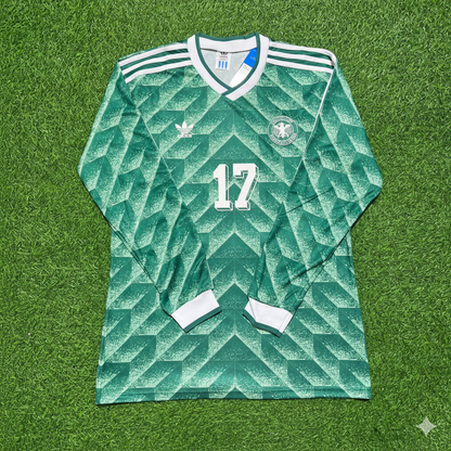 Germany World Cup 1990 Andreas Möller Green Long Sleeve Football Jersey