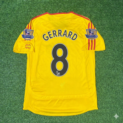 Steven Gerrard Liverpool 2006/2007 Yellow Retro Football Jersey Collection