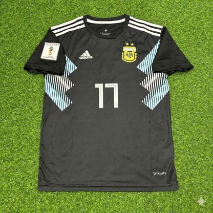 Argentina World Cup 2018 Nicolas Otamendi Black Retro Football Jersey