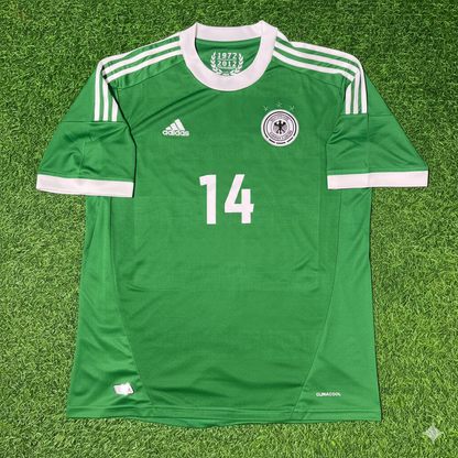 Germany EURO 2012 Benedikt Höwedes Green Retro Football Jersey