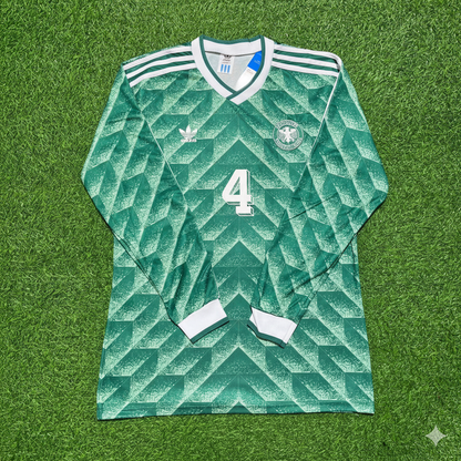 Germany World Cup 1990 Jürgen Kohler Green Long Sleeve Football Jersey