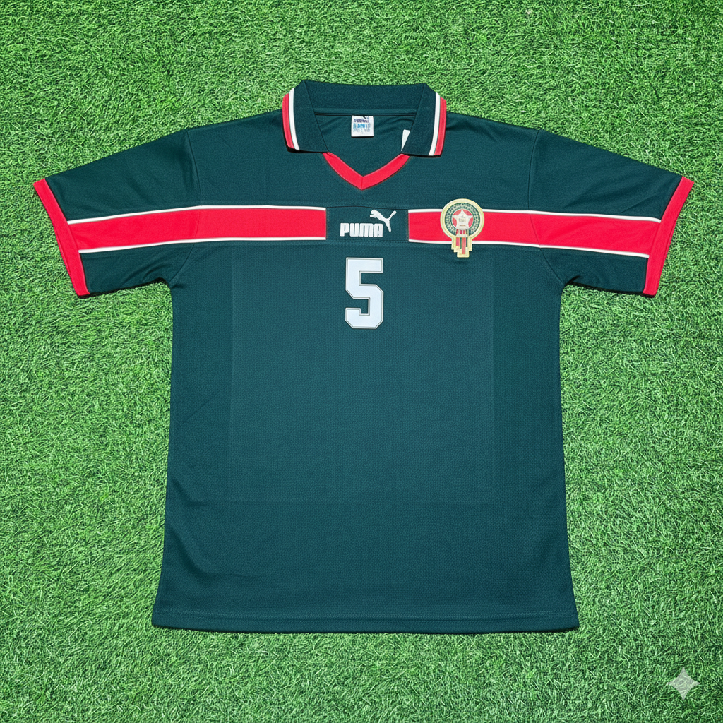 Nayef Aguerd Morocco Home Retro Football Jersey Kit
