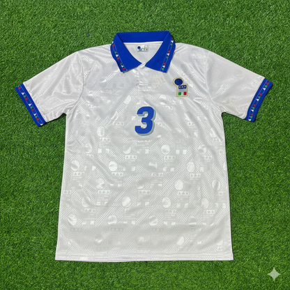 Italy World Cup 1994 Paolo Maldini White Retro Football Jersey Kit
