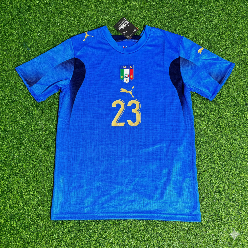 Italy World Cup 2006 Marco Materazzi 23 - Final Retro Football Jersey