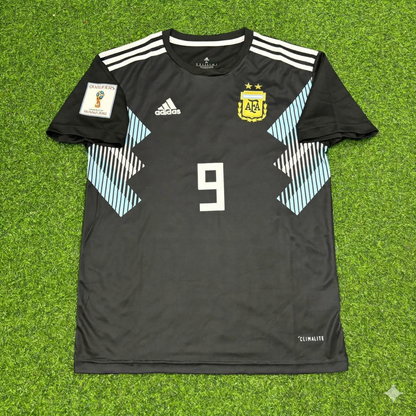 Argentina World Cup 2018 Gonzalo Higuain Black Retro Football Jersey