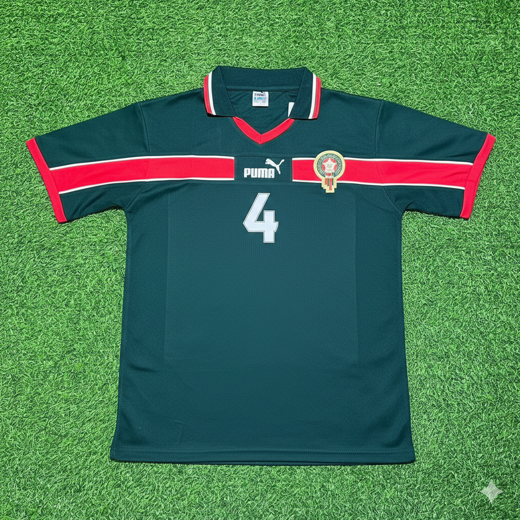 Sofyan Amrabat Morocco Home Retro Football Jersey Kit