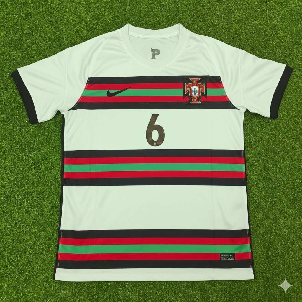 Portugal EURO 2020 Jose Fonte Retro Away Football Jersey