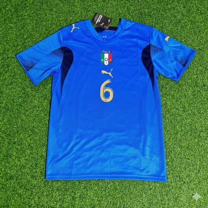 Italy World Cup 2006 Andrea Barzagli 6 - Final Retro Football Jersey