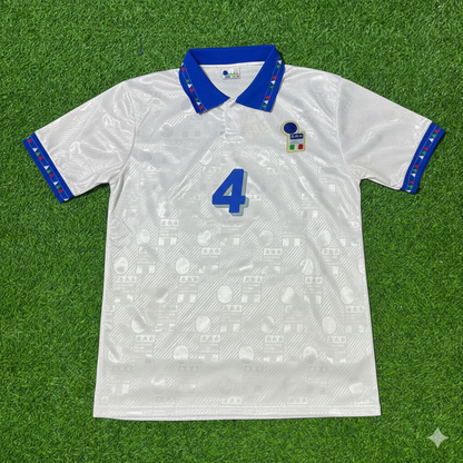 Italy World Cup 1994 Alessandro Costacurta White Retro Football Jersey Kit