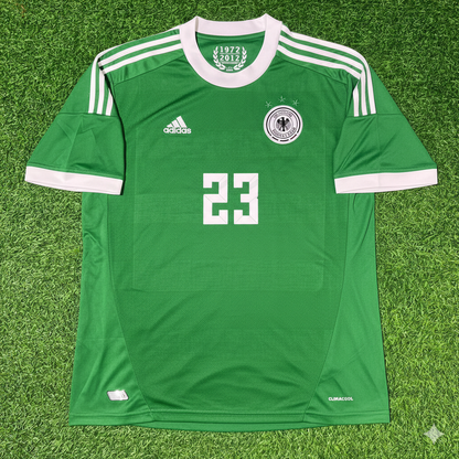Germany EURO 2012 Mario Gomez Green Retro Football Jersey