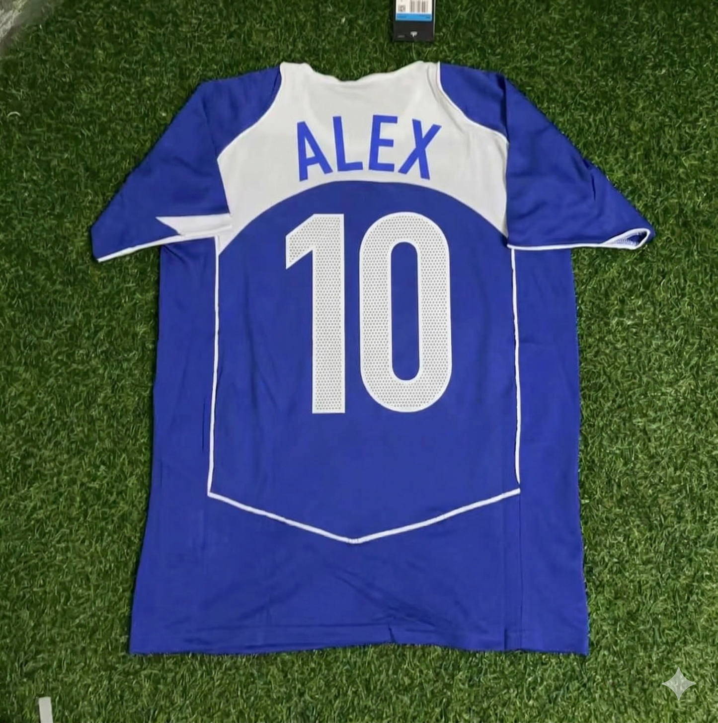 Alex de Souza Brazil 2004 Blue Retro Football Jersey Collection
