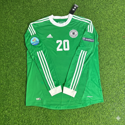 Germany EURO 2012 Jerome Boateng Long Sleeve Green Retro Football Jersey