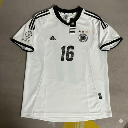 Germany World Cup 2002 Dietmar Hamann Deutschland Japan Korea White Retro Football Jersey