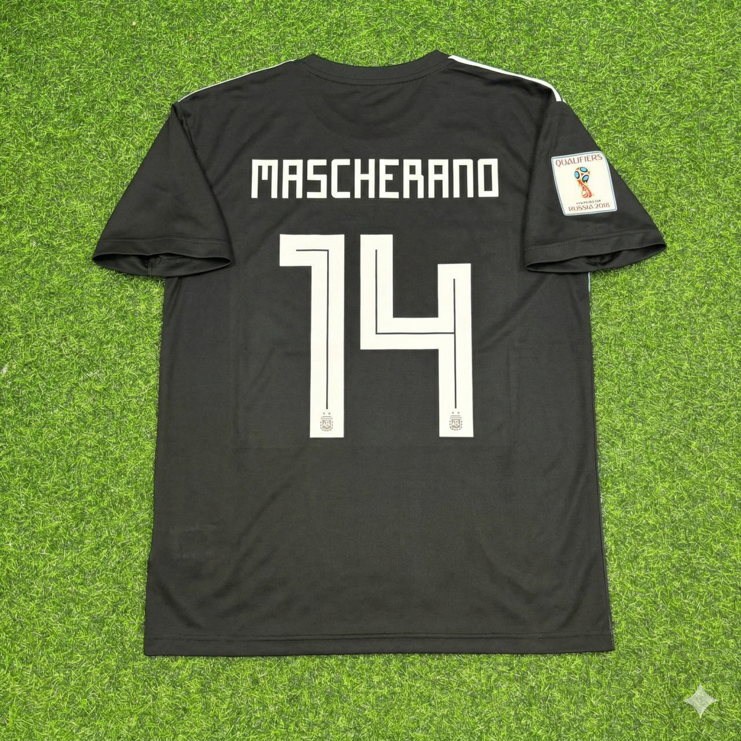 Argentina World Cup 2018 Javier Mascherano Black Retro Football Jersey