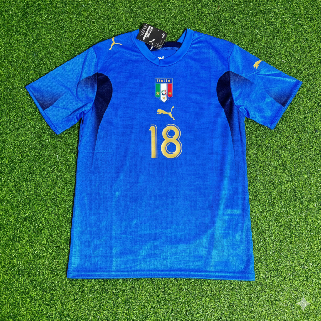 Italy World Cup 2006 Filippo Inzaghi 18 - Final Retro Football Jersey