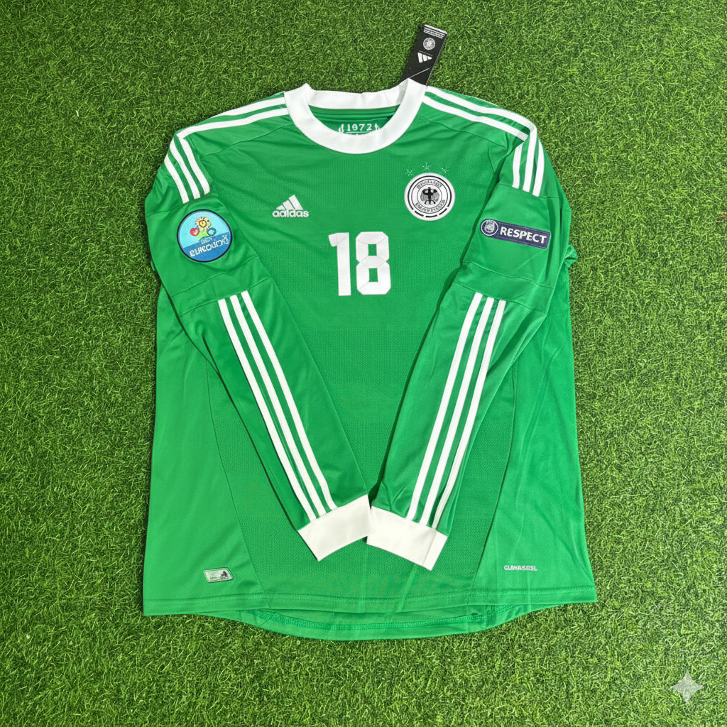 Germany EURO 2012 Toni Kroos Long Sleeve Green Retro Football Jersey