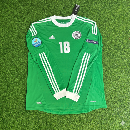 Germany EURO 2012 Toni Kroos Long Sleeve Green Retro Football Jersey