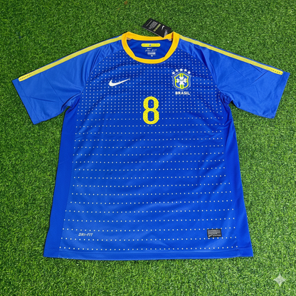 Brazil World Cup 2010 Didi Retro Blue Football Jersey