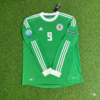 Germany EURO 2012 Andre Schürrle Long Sleeve Green Retro Football Jersey