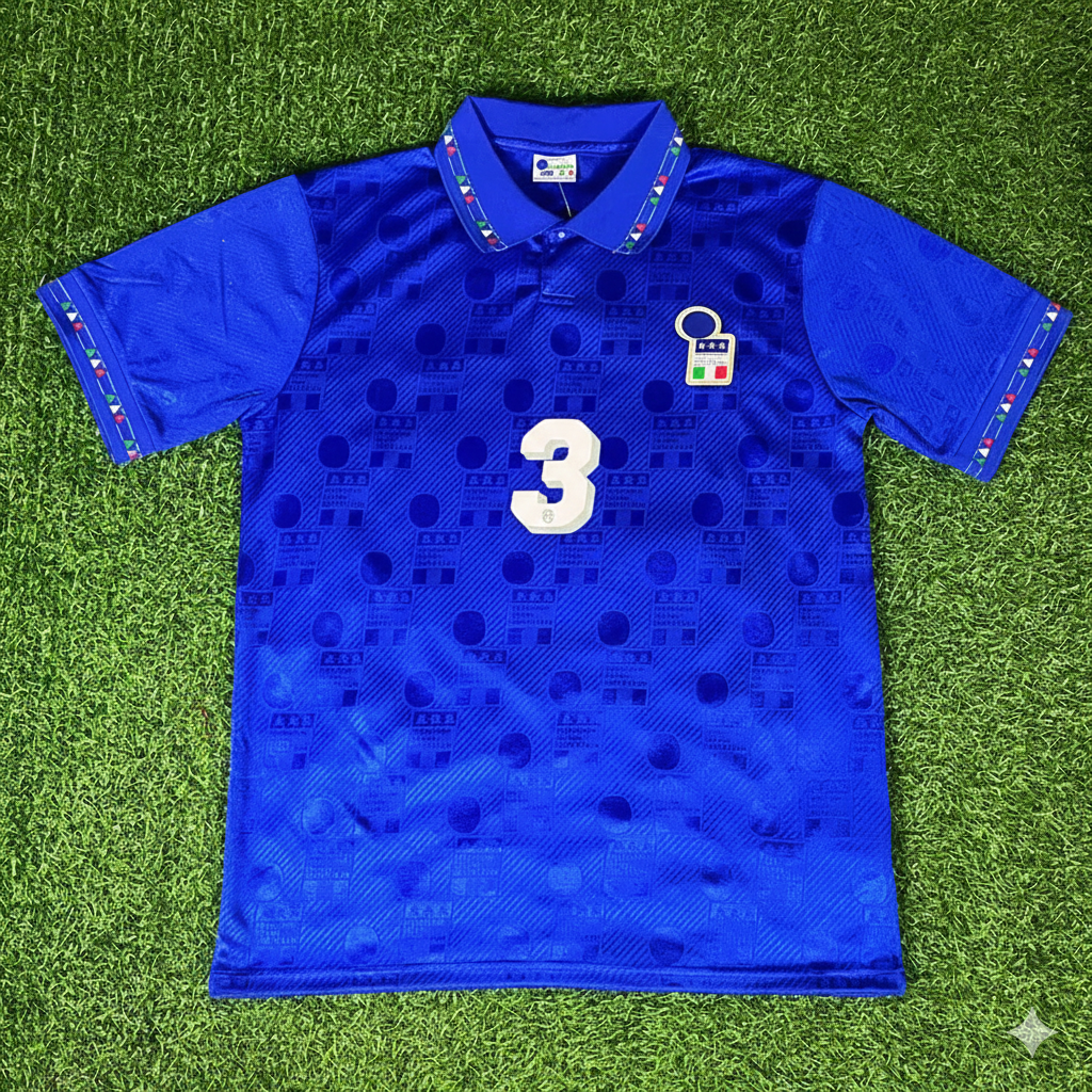 Italy World Cup 1994 Paolo Maldini Retro Football Jersey