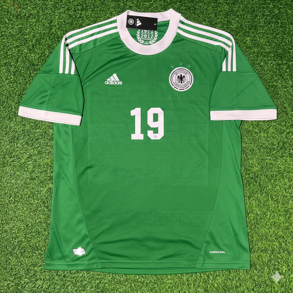 Germany EURO 2012 Mario Götze Green Retro Football Jersey