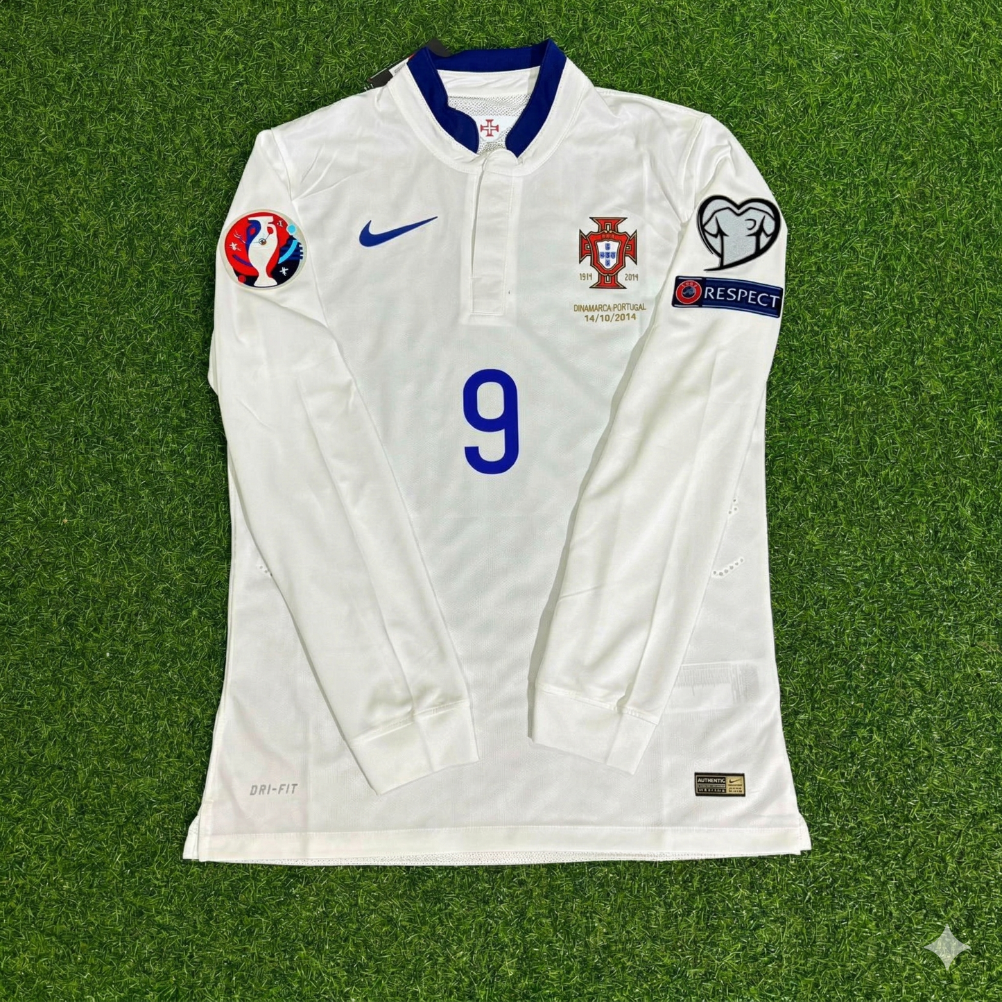 Portugal EURO 2016 Eder White Long Sleeve Retro Football Jersey