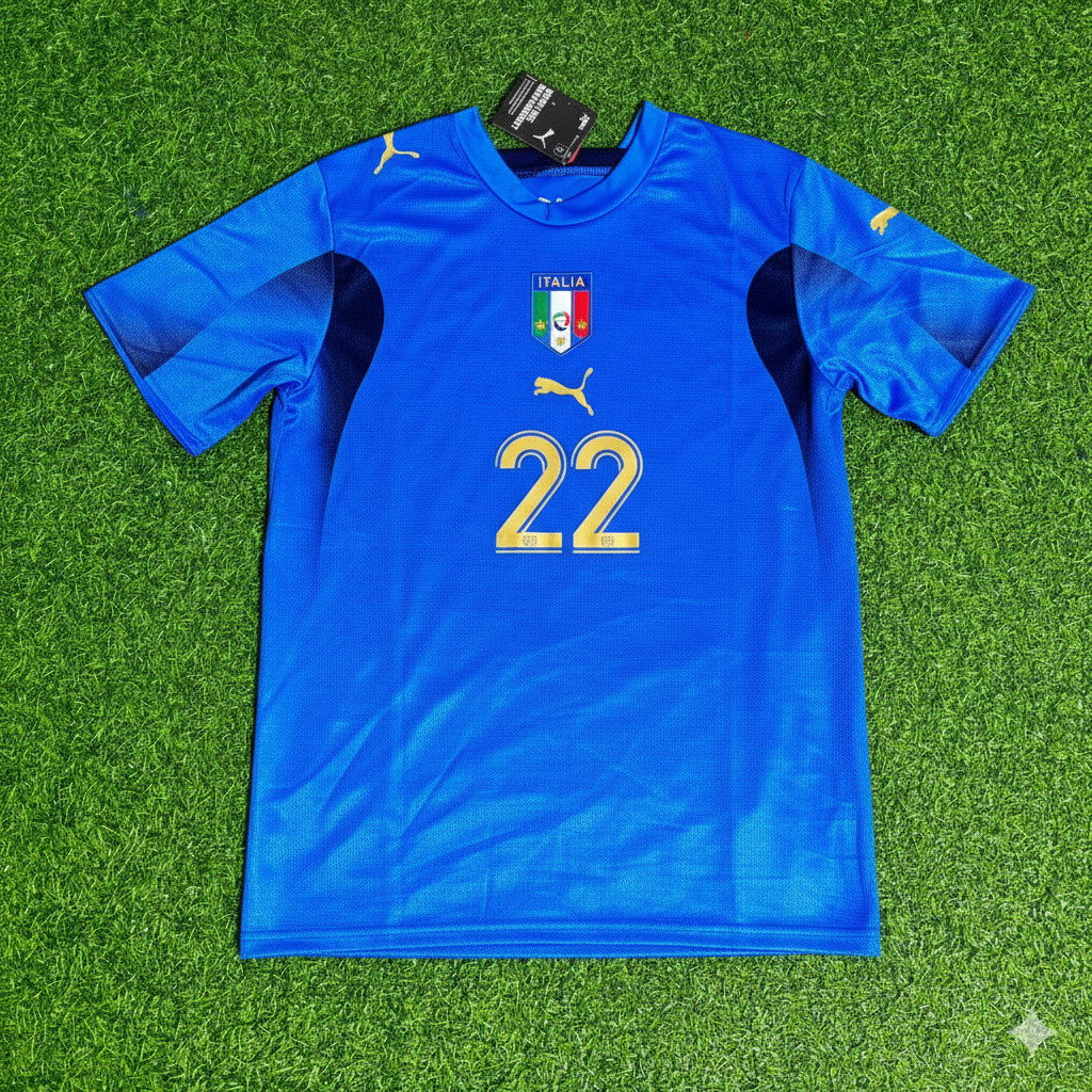 Italy World Cup 2006 Massimo Oddo 22 - Final Retro Football Jersey
