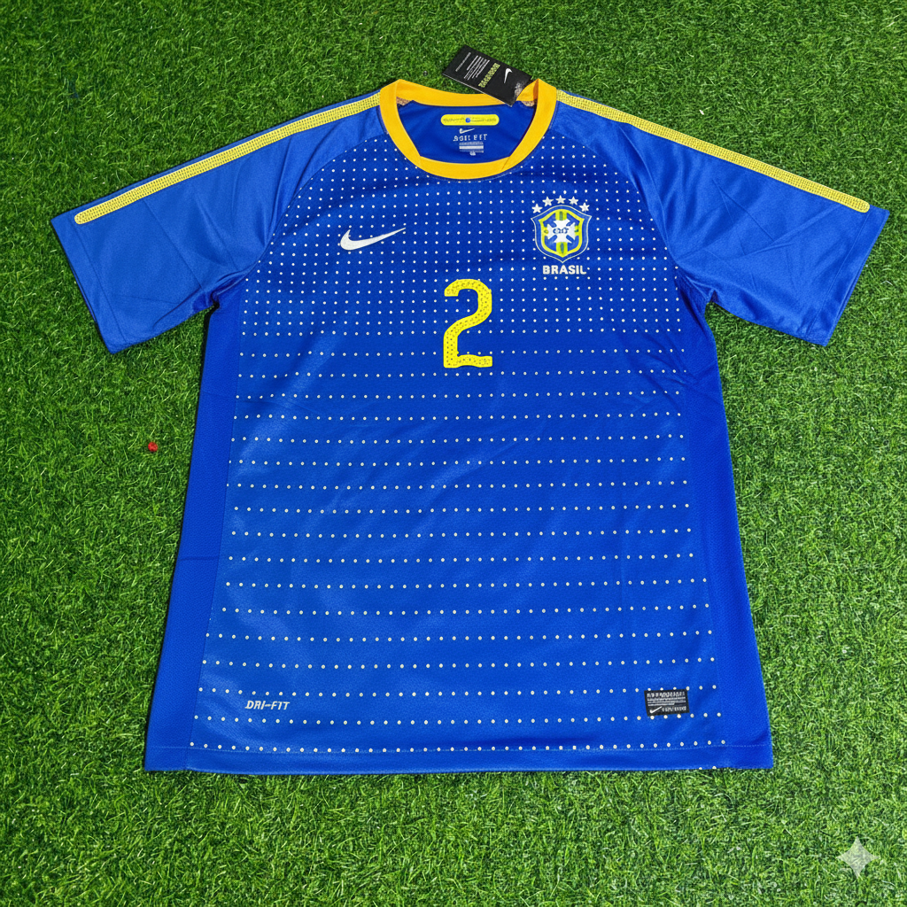 Brazil World Cup 2010 Cafu Retro Blue Football Jersey
