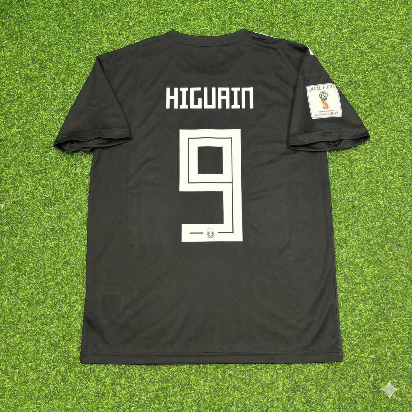 Argentina World Cup 2018 Gonzalo Higuain Black Retro Football Jersey